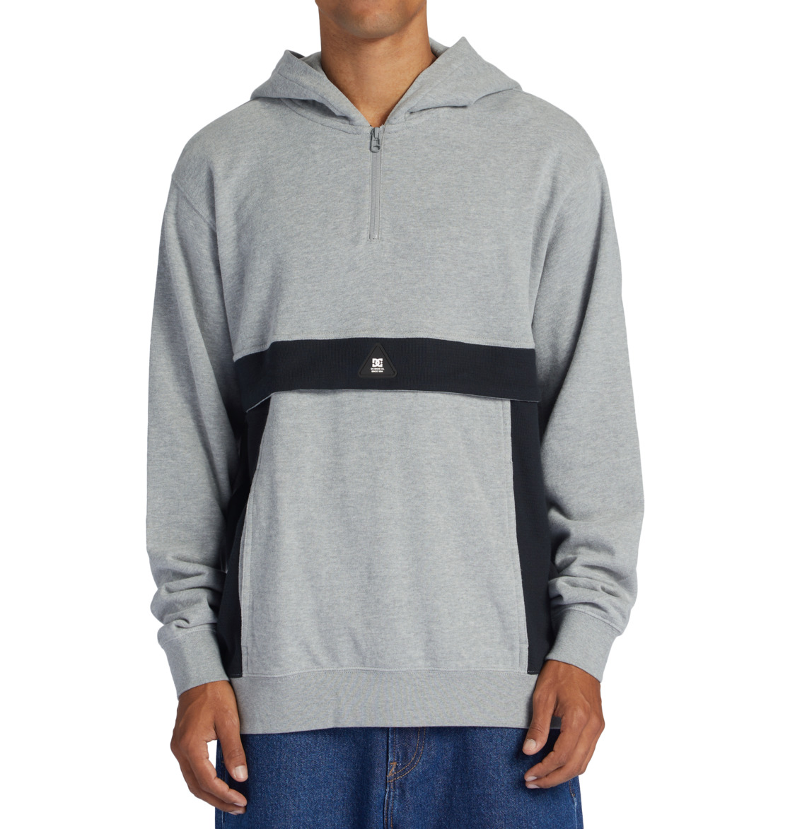 DC Optics Zip-Up Men Hoodie Grey | US-4936ZQK