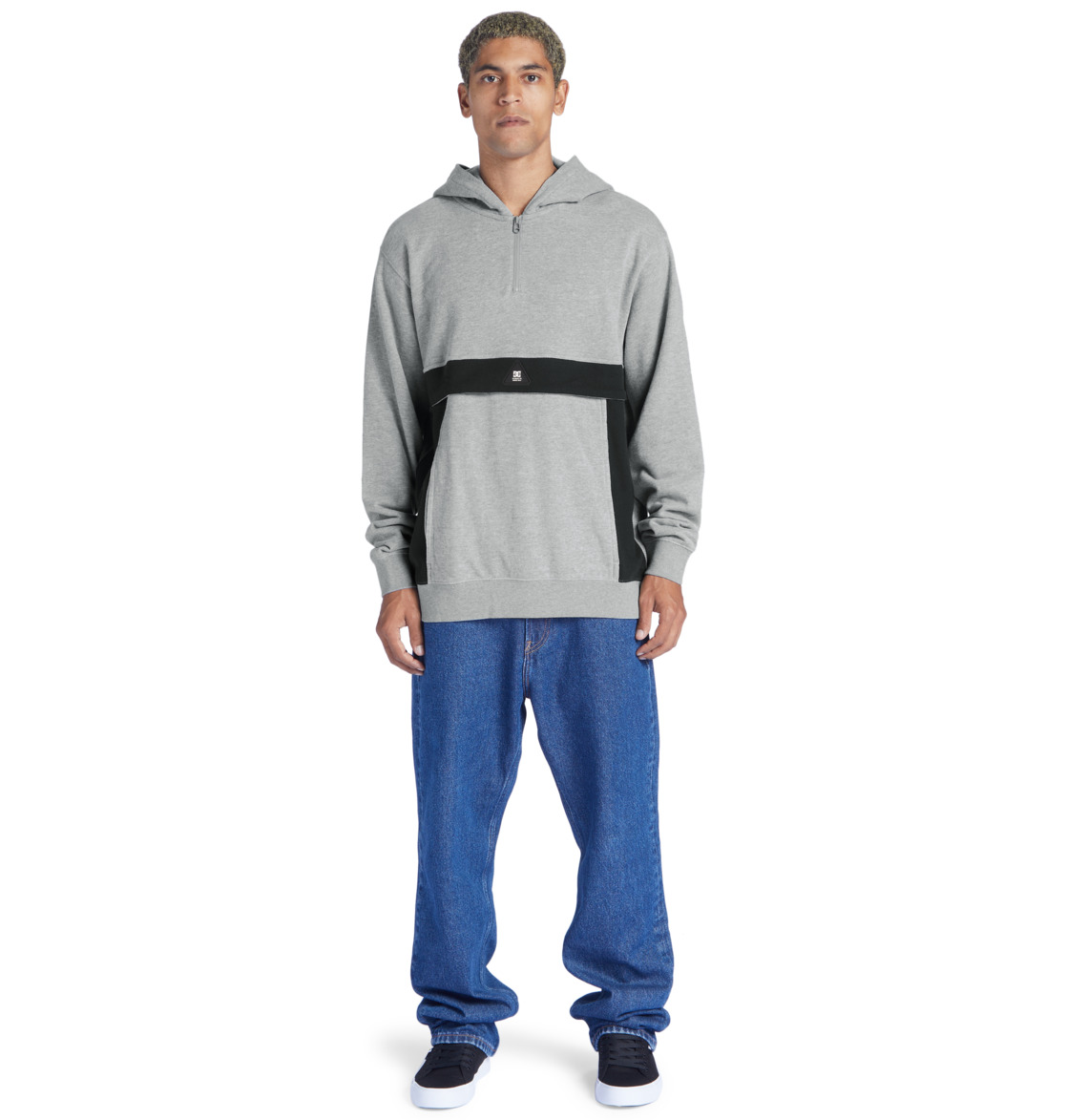 DC Optics Zip-Up Men Hoodie Grey | US-4936ZQK