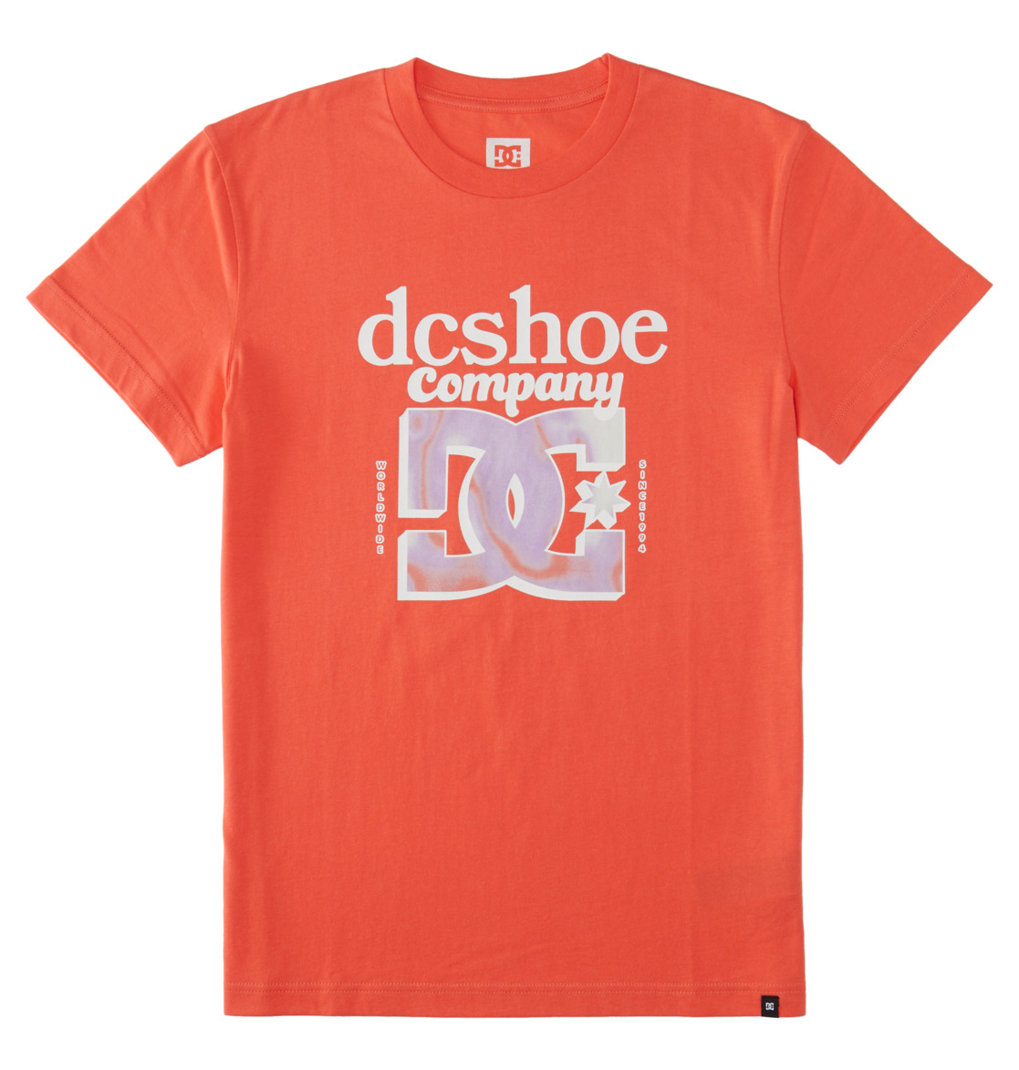 DC Overspray Men T-Shirt Coral | US-7263HGU