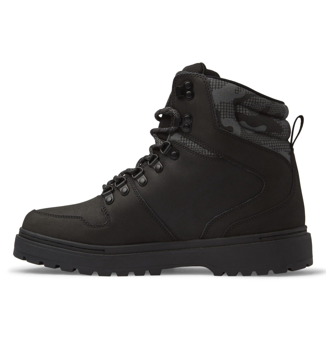 DC Peary Tr Leather Men Winter Boots Black / Camo | US-9203AHN