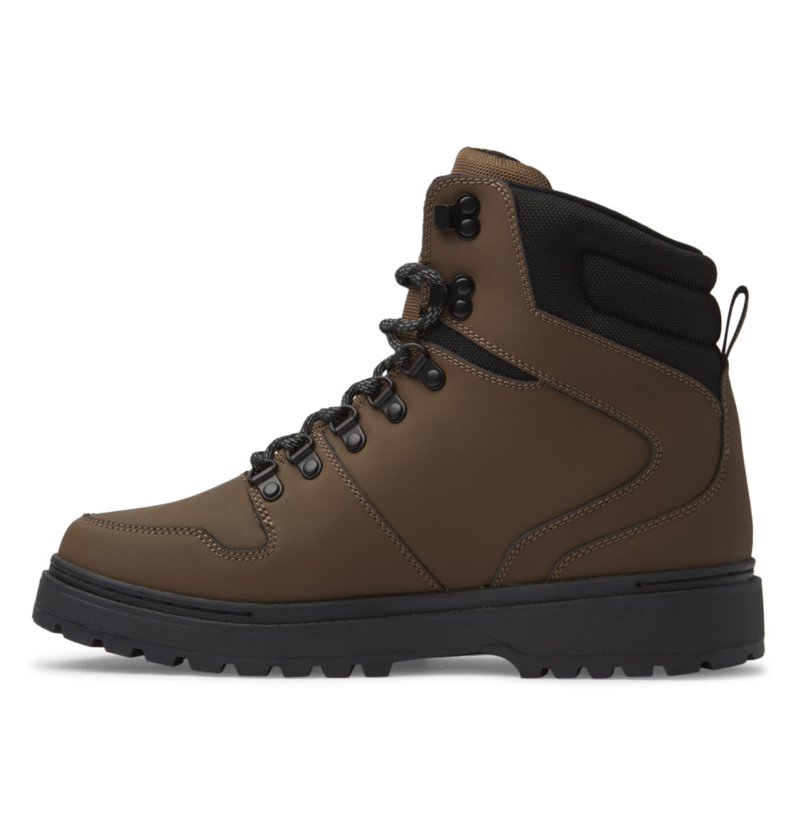 DC Peary Tr Leather Men Winter Boots Dark Chocolate | US-0126ZYD