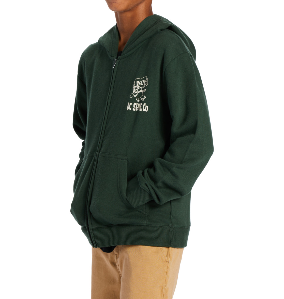 DC Playtime Zip-Up Kids' Hoodie Green | US-2069RIG