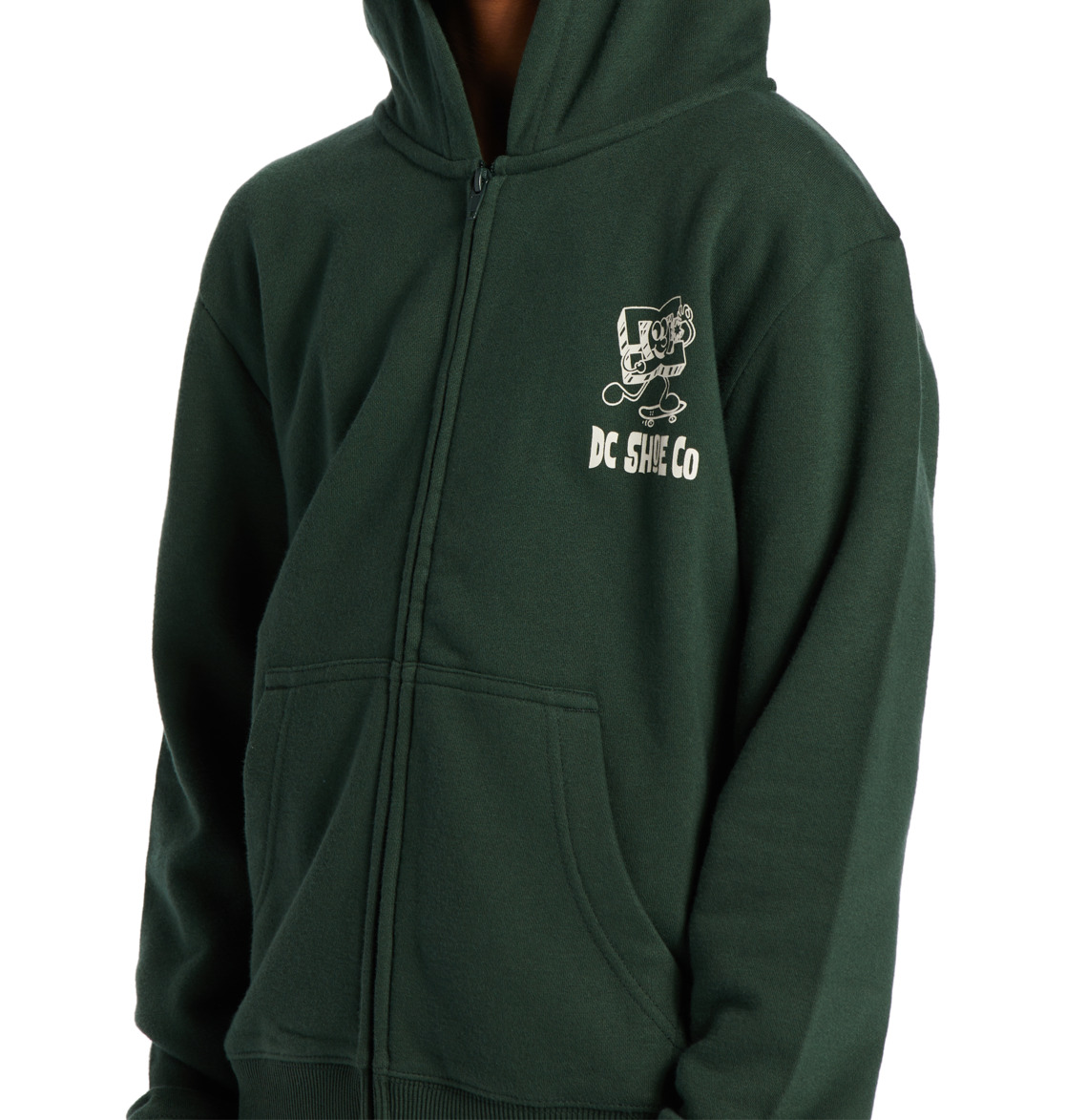 DC Playtime Zip-Up Kids' Hoodie Green | US-2069RIG