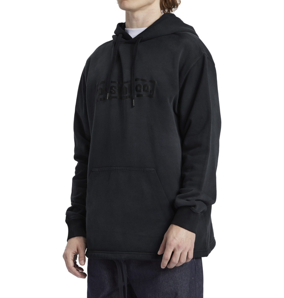 DC Plume Pullover Men Hoodie Black Wash | US-9675KJN