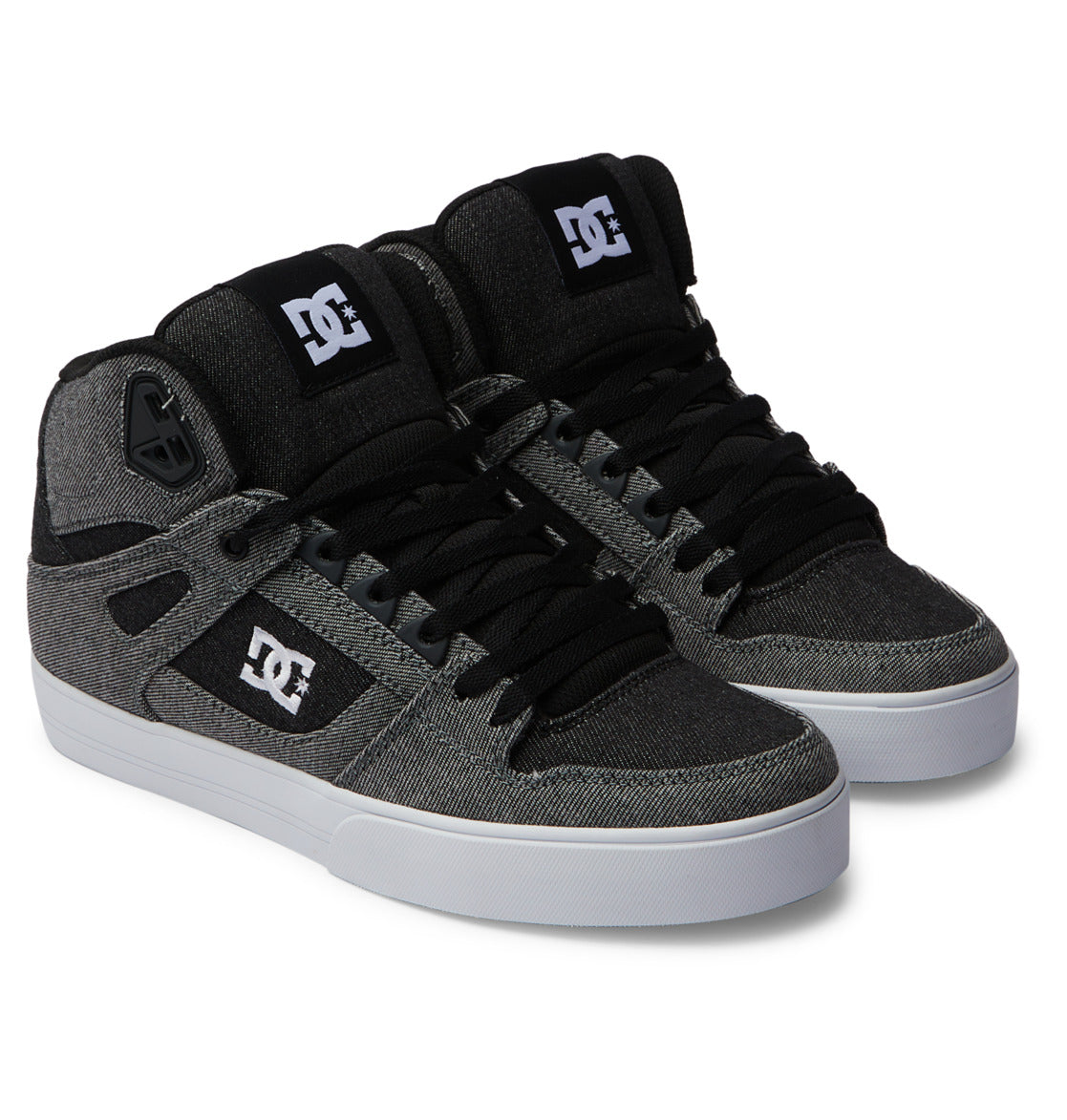 DC Pure Cupsole High-Top Men Sneakers Black Blue | US-8490YES