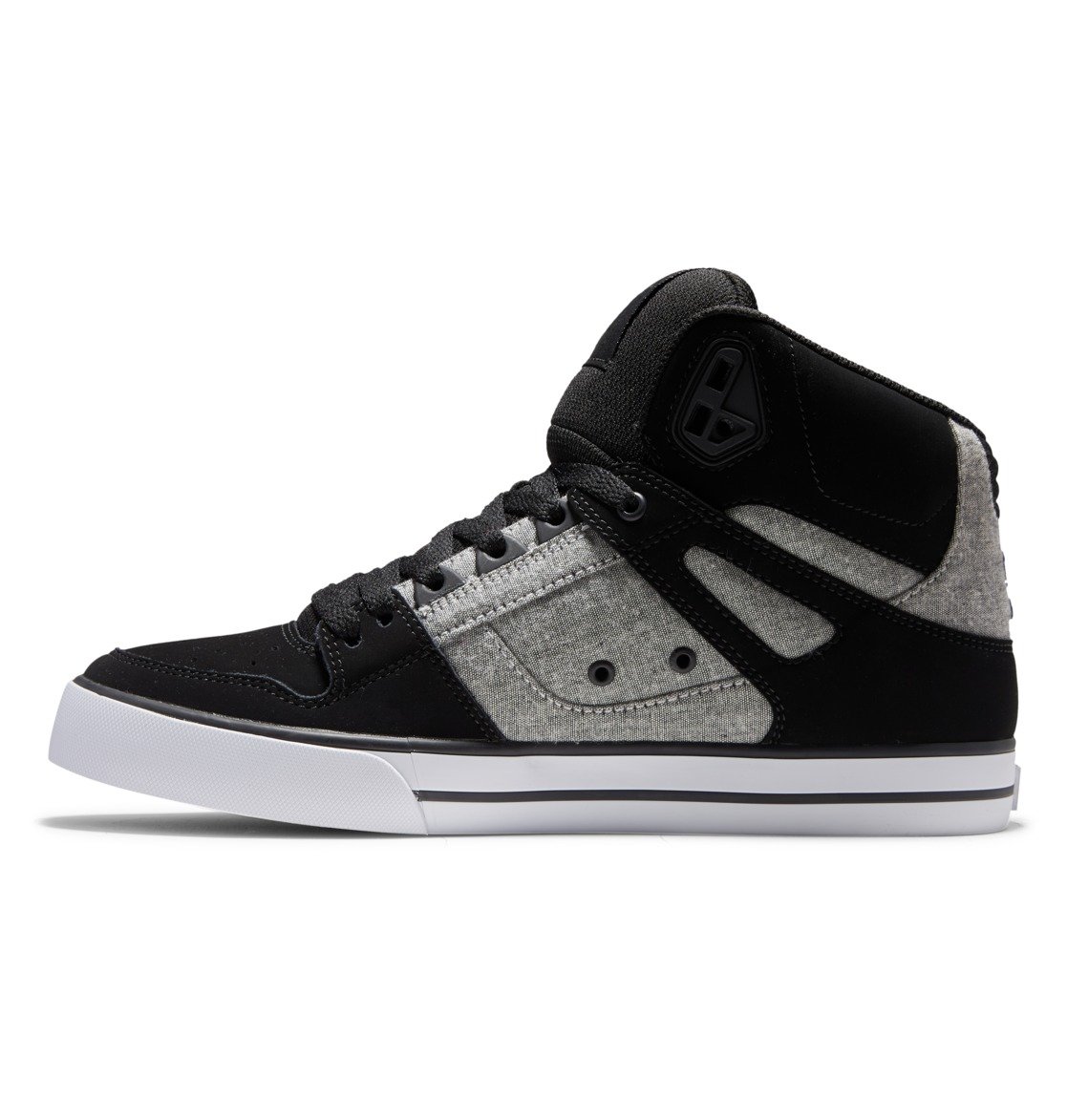 DC Pure High-Top Leather High-Top Men Sneakers Black | US-1973RGH