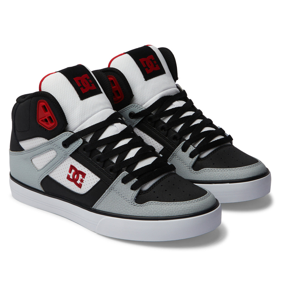 DC Pure High-Top Men Sneakers Black / Grey / Red | US-8619ITR