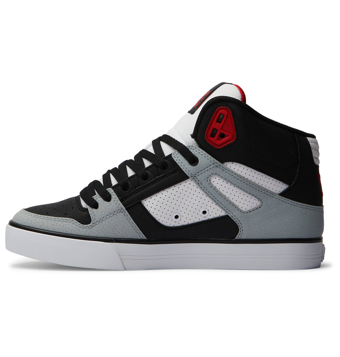 DC Pure High-Top Men Sneakers Black / Grey / Red | US-8619ITR