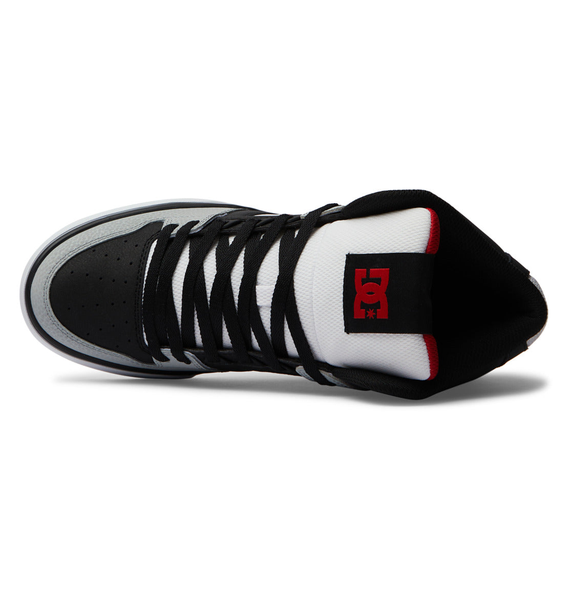 DC Pure High-Top Men Sneakers Black / Grey / Red | US-8619ITR