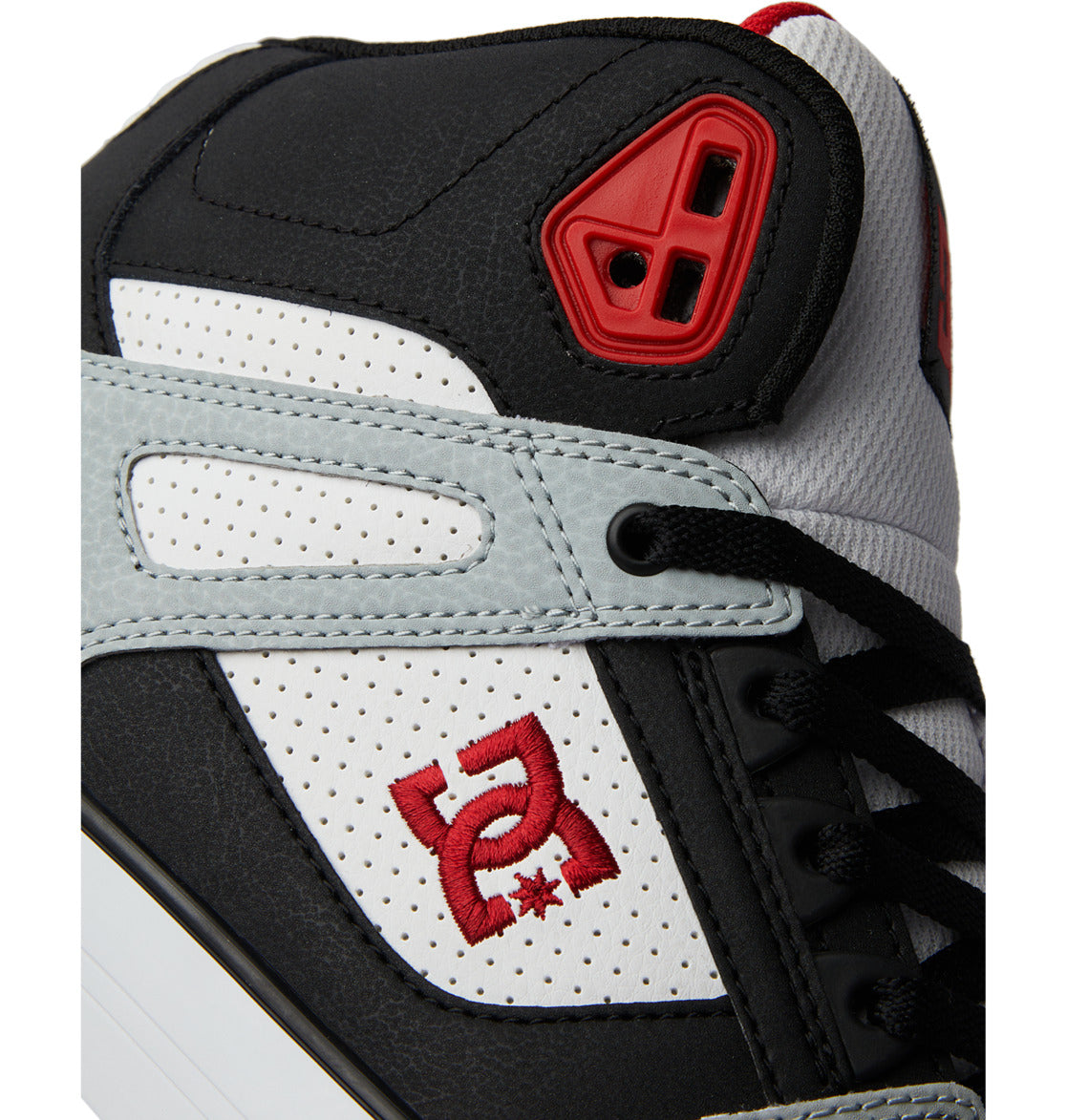 DC Pure High-Top Men Sneakers Black / Grey / Red | US-8619ITR