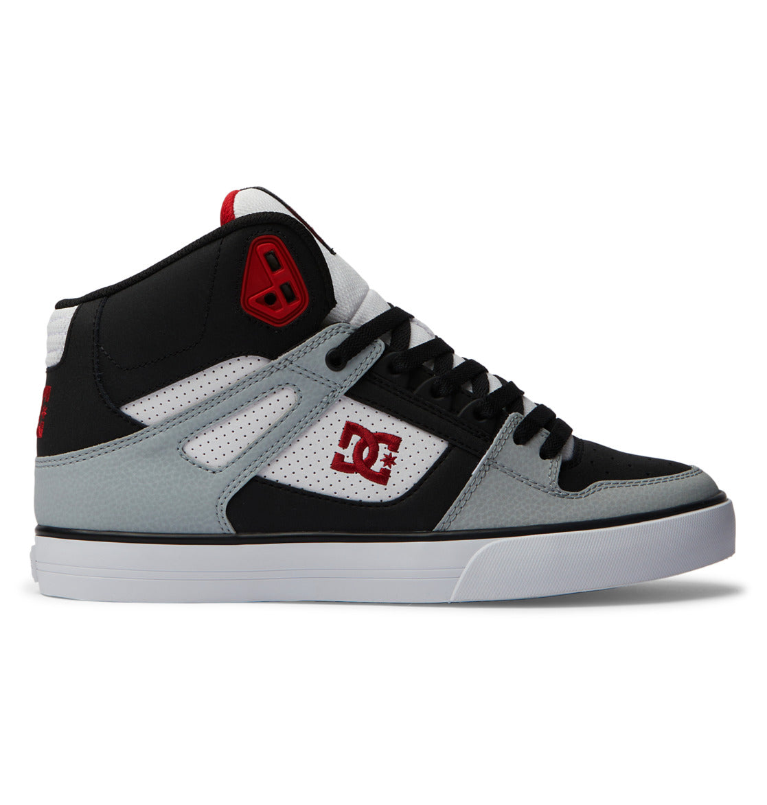 DC Pure High-Top Men Sneakers Black / Grey / Red | US-8619ITR