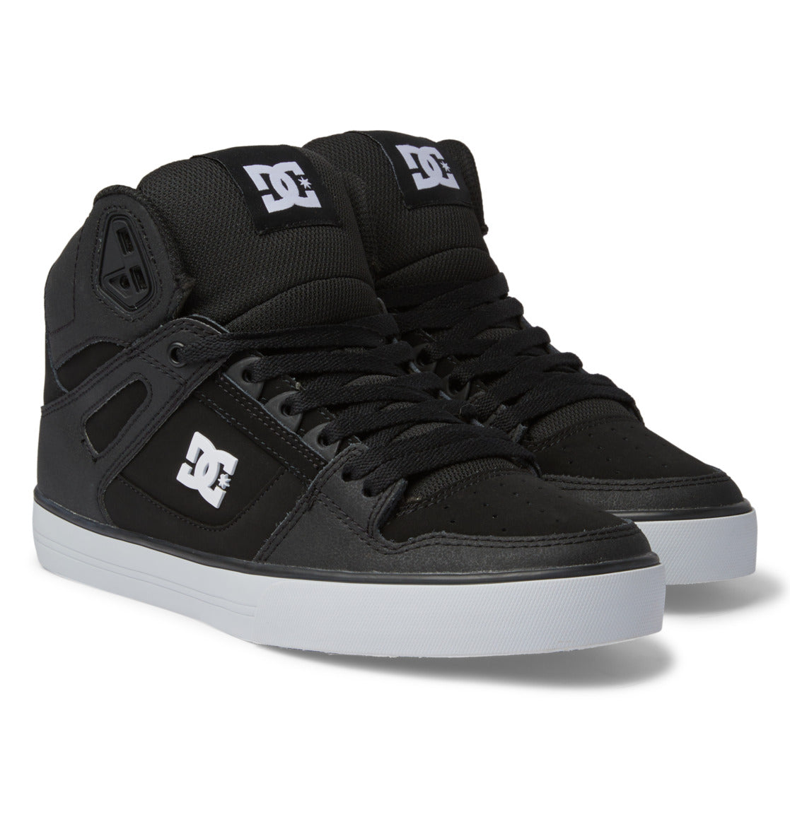 DC Pure High-Top Men Sneakers Black / White | US-1628QBN