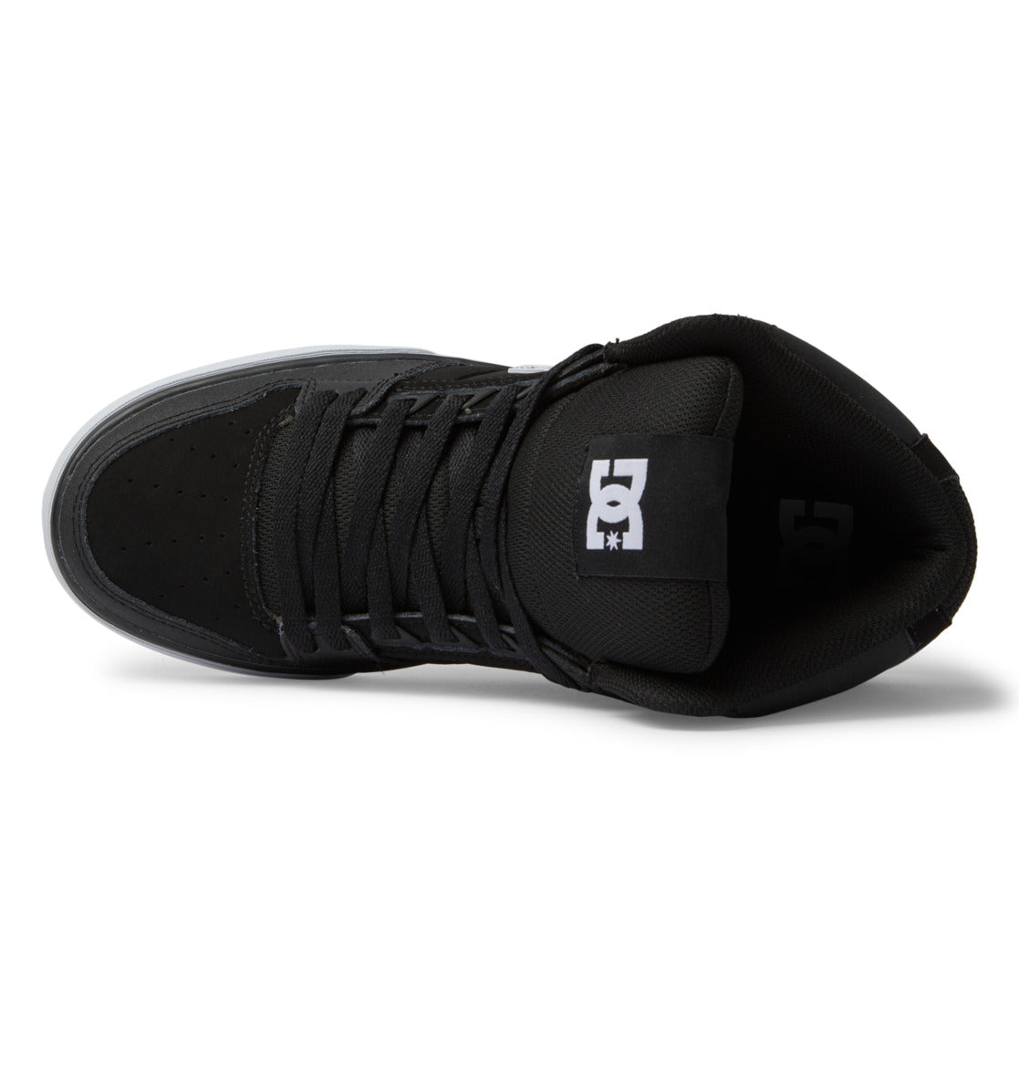 DC Pure High-Top Men Sneakers Black / White | US-1628QBN