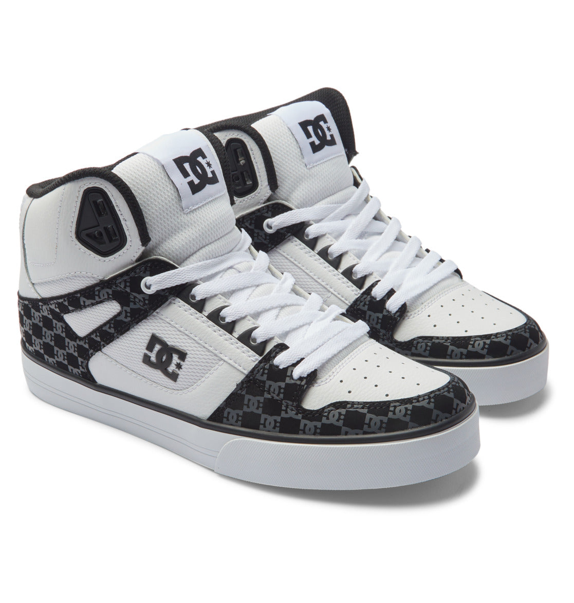 DC Pure High-Top Men Sneakers Black / White | US-7518AGK