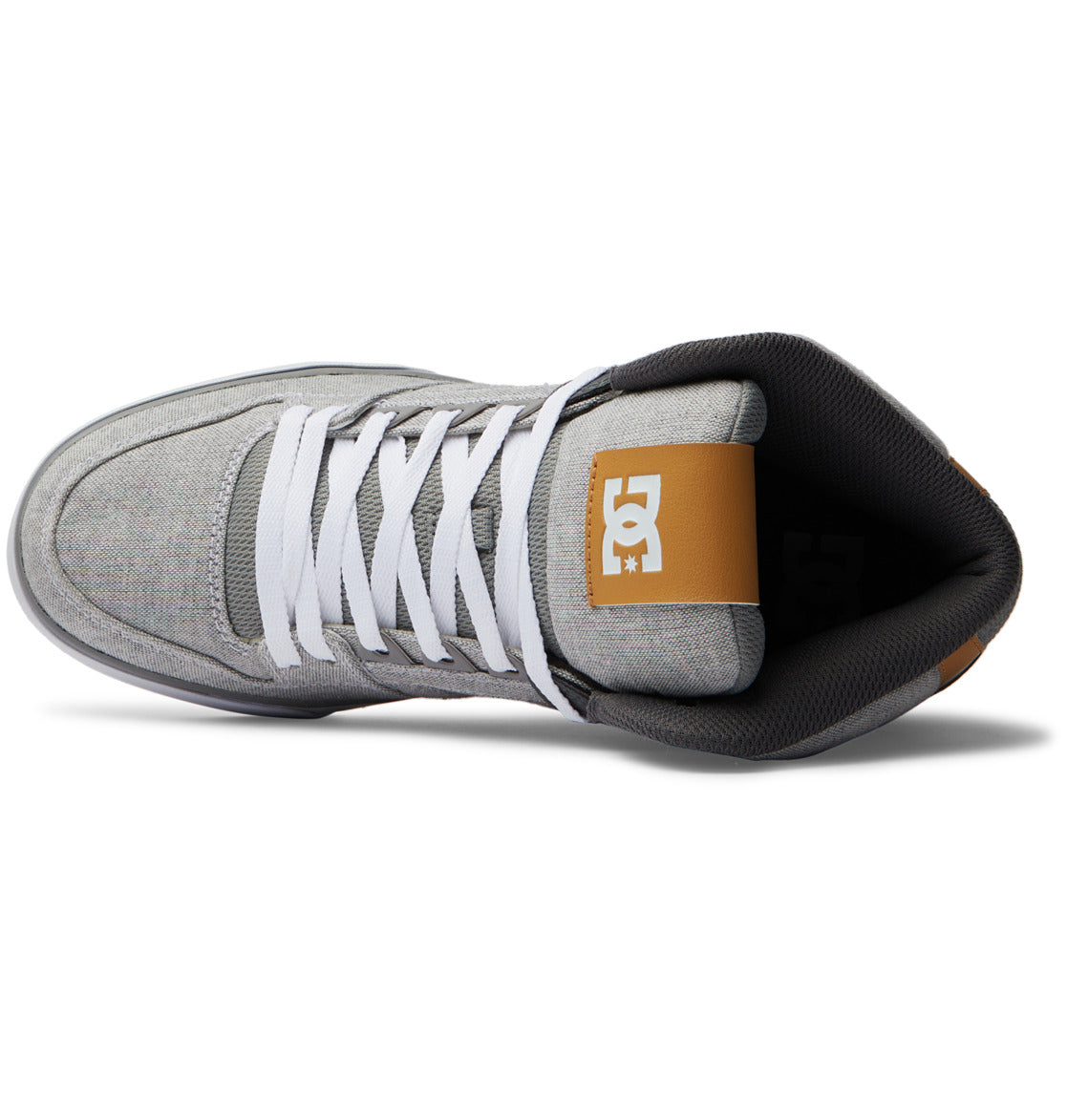 DC Pure High-Top Men Sneakers Grey / White | US-1487VPF