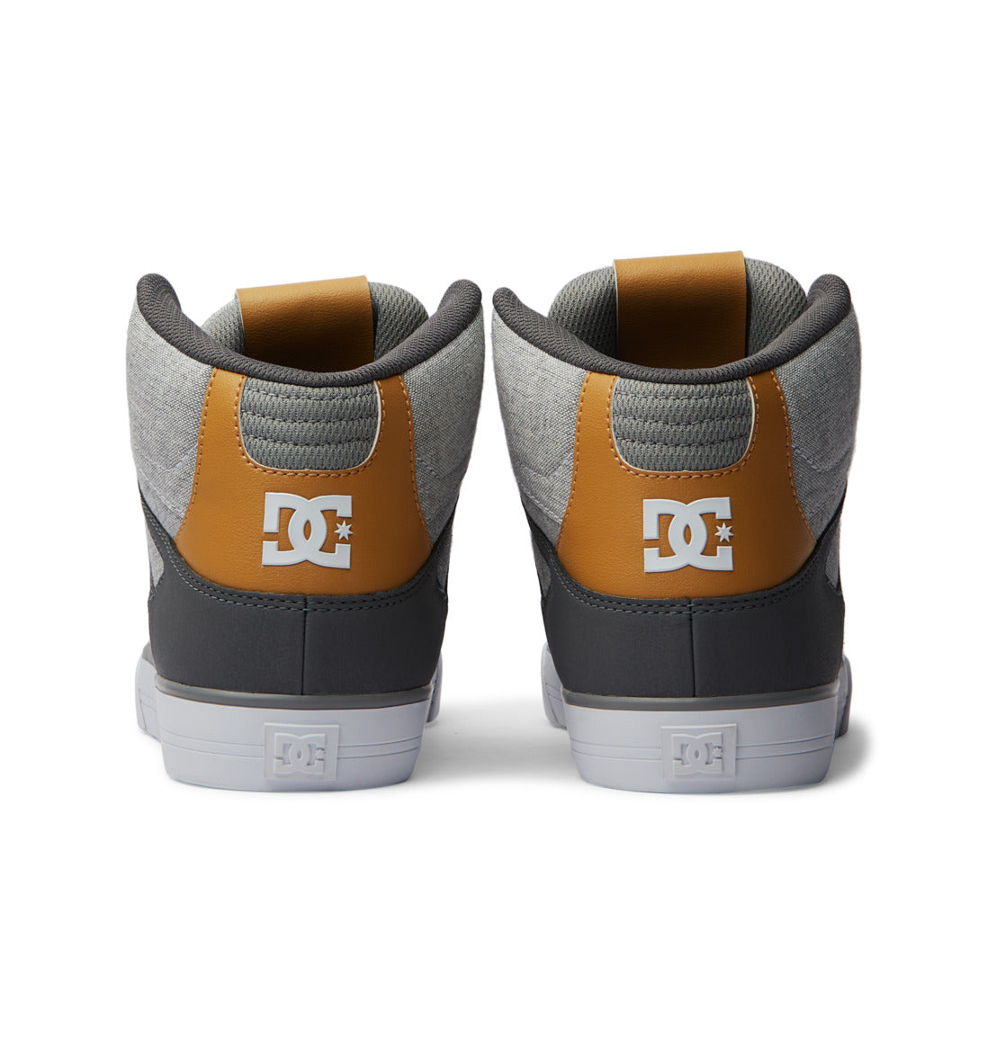 DC Pure High-Top Men Sneakers Grey / White | US-1487VPF