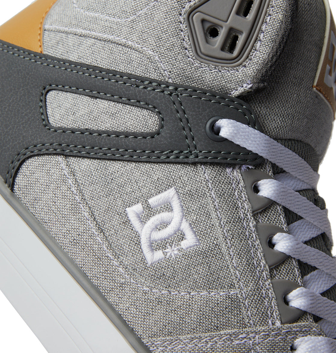 DC Pure High-Top Men Sneakers Grey / White | US-1487VPF