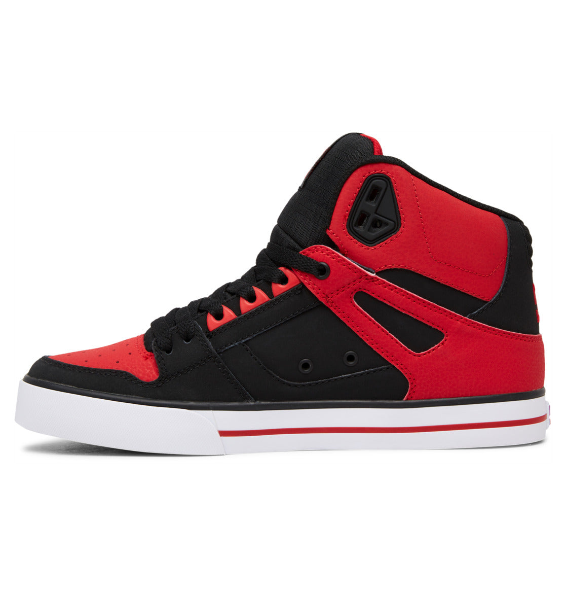 DC Pure High-Top Men Sneakers Red / White / Black | US-6473IEH