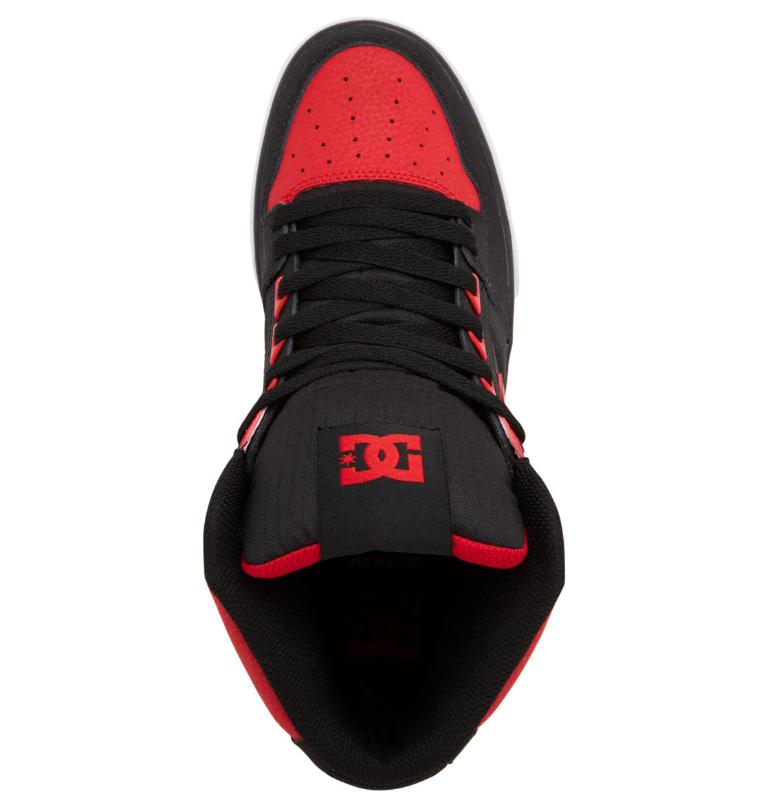 DC Pure High-Top Men Sneakers Red / White / Black | US-6473IEH