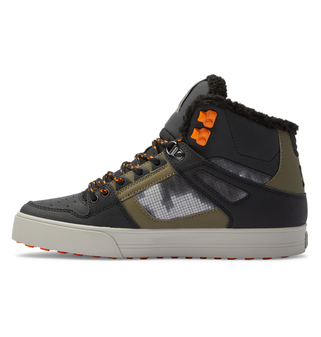 DC Pure High-Top Men Winter Boots Black / Green | US-5192GIE