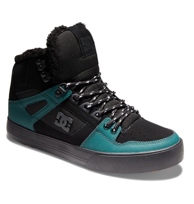 DC Pure High-Top Men Winter Boots Black / Green | US-9137JUZ