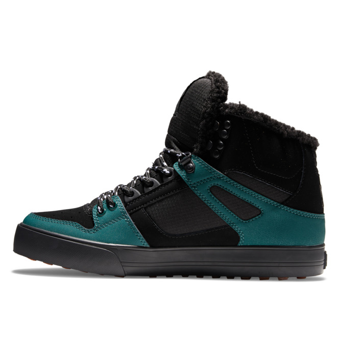 DC Pure High-Top Men Winter Boots Black / Green | US-9137JUZ