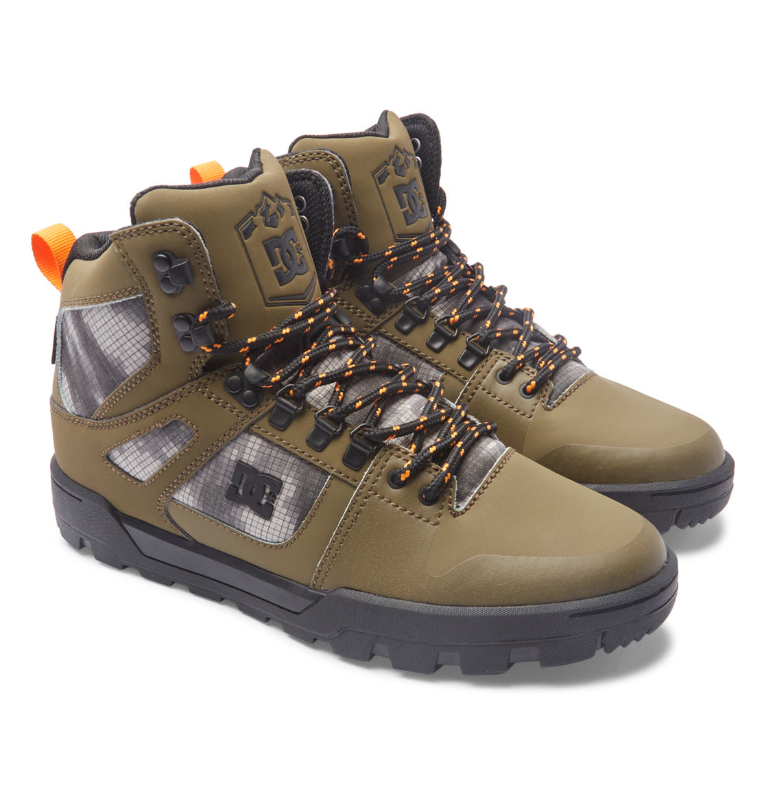 DC Pure High-Top Water-Resistant Men Winter Boots Olive / Black | US-5781RTA