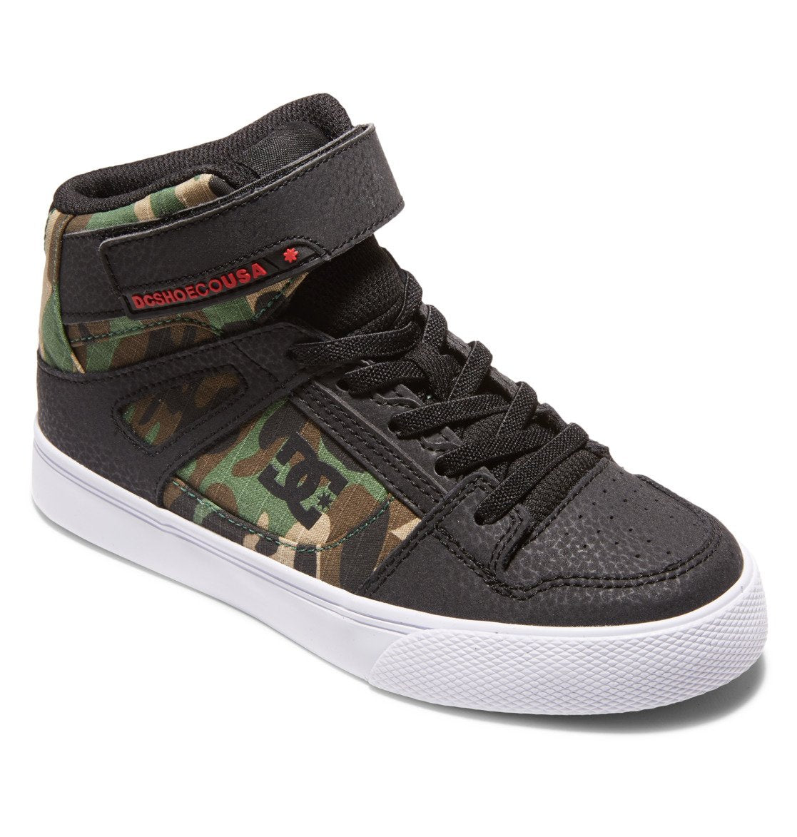 DC Pure High Elastic Lace High-Top Kids' Sneakers Black Camo | US-0329QSO