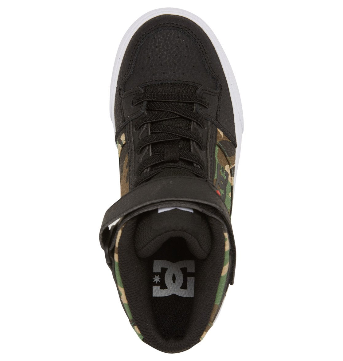 DC Pure High Elastic Lace High-Top Kids' Sneakers Black Camo | US-0329QSO