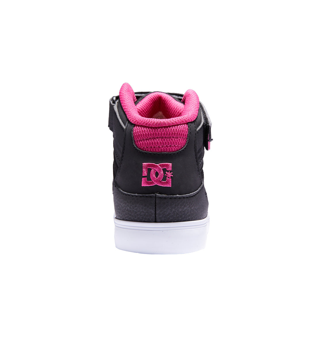 DC Pure High Elastic Lace High-Top Kids' Sneakers Black / Pink / Black | US-3246JOX