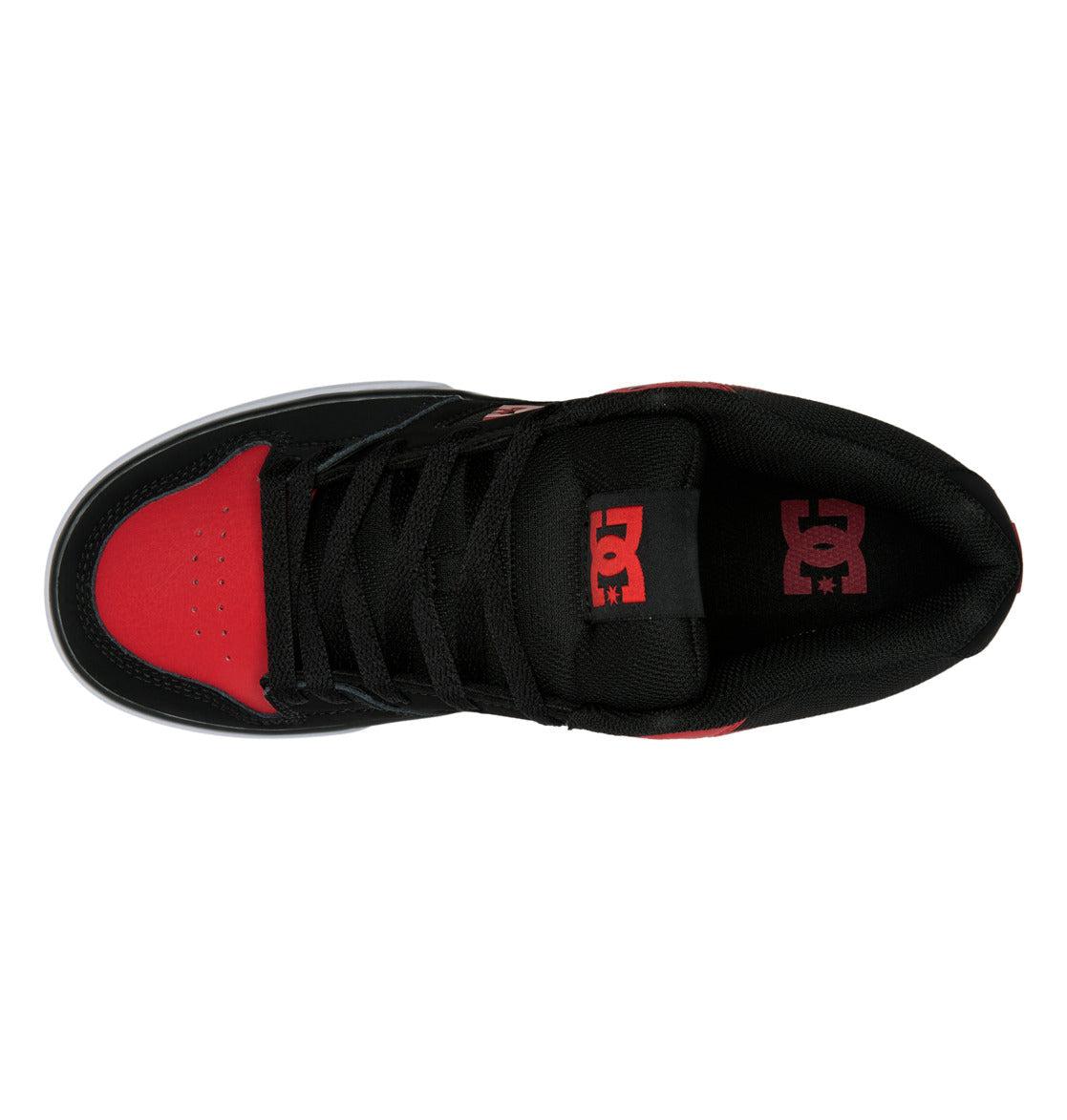 DC Pure MID Mid-Top Men Sneakers Black / Red | US-0497DIO