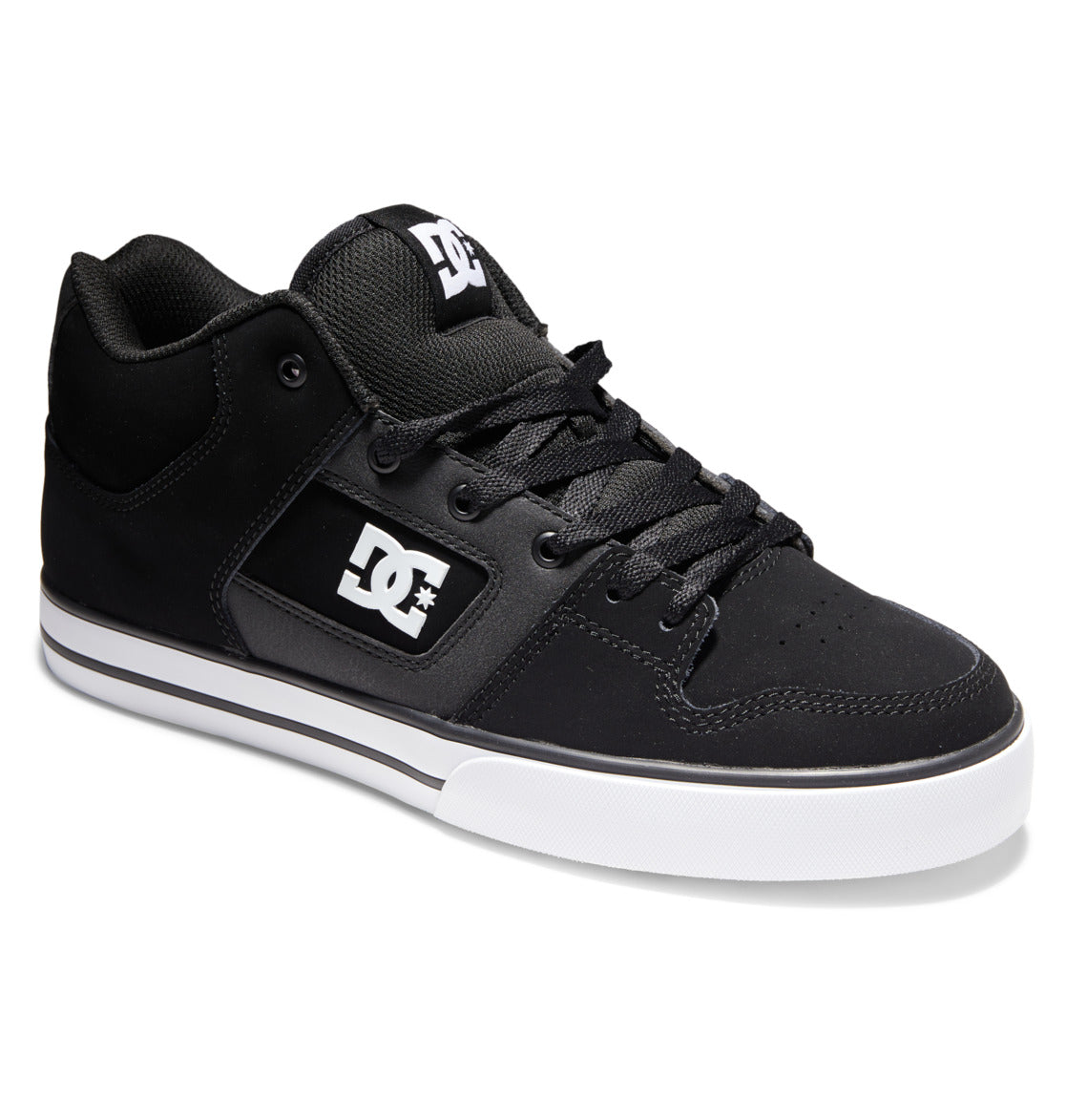 DC Pure MID Mid-Top Men Sneakers Black / White | US-8047MRA