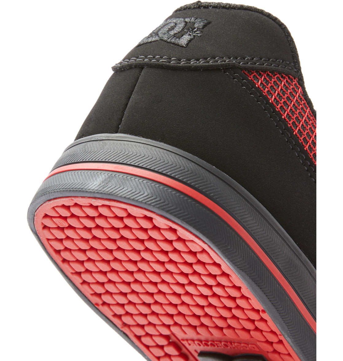 DC Pure Velcro Kids' Sneakers Black / Red | US-1926CRM