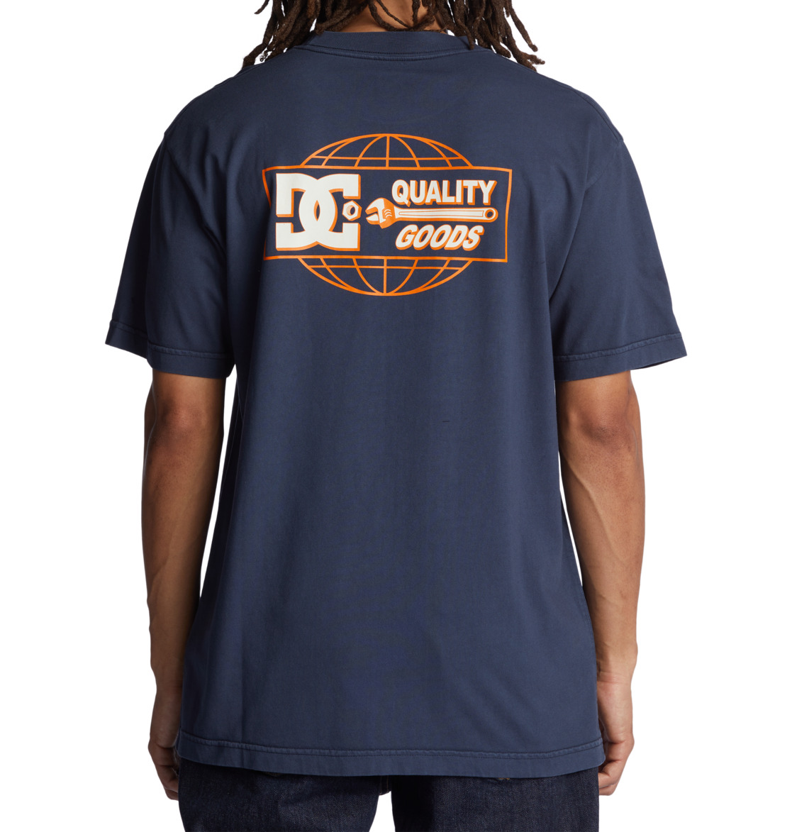 DC Quality Goods Men T-Shirt Navy Wash | US-7382WYJ