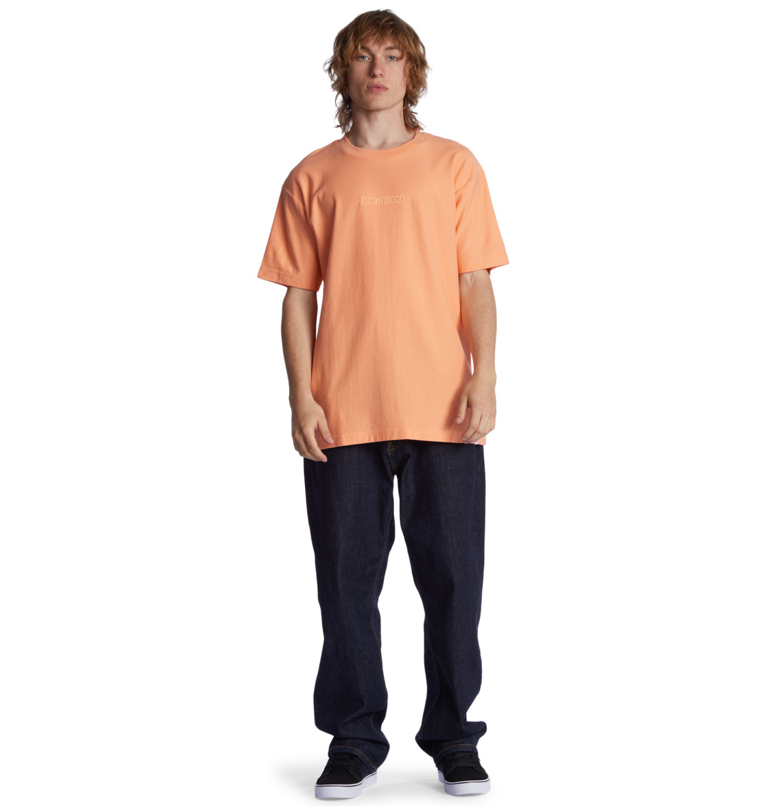 DC Raddled Crew Men T-Shirt Orange | US-8032HDT