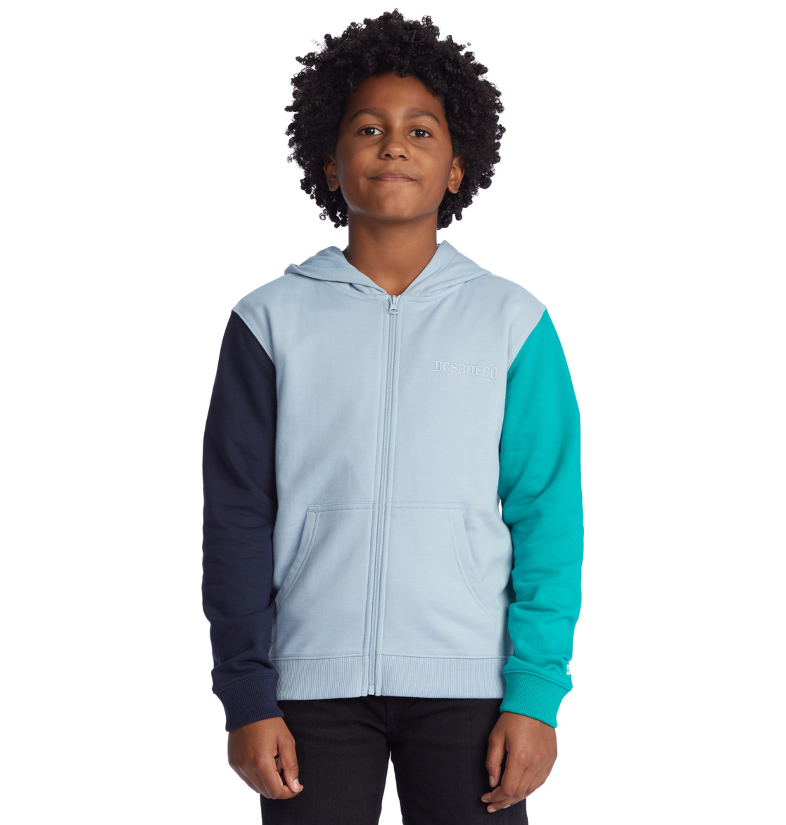 DC Riot Zip-Up Kids' Hoodie Blue Navy Turquoise | US-3247IYN