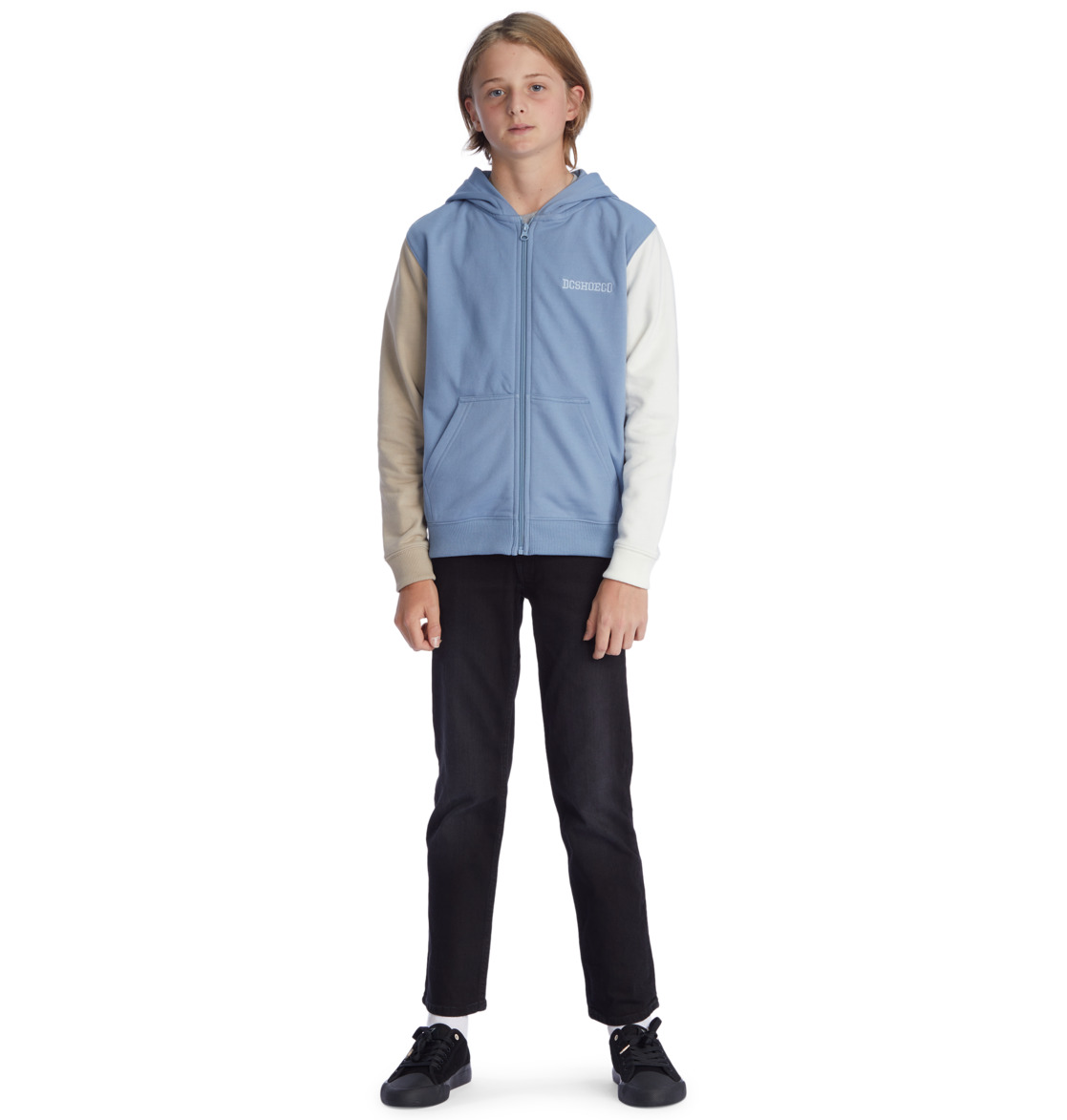 DC Riot Zip-Up Kids' Hoodie Blue | US-7839PQF