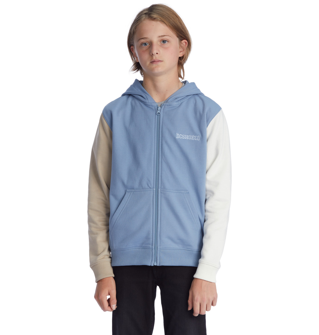 DC Riot Zip-Up Kids' Hoodie Blue | US-7839PQF