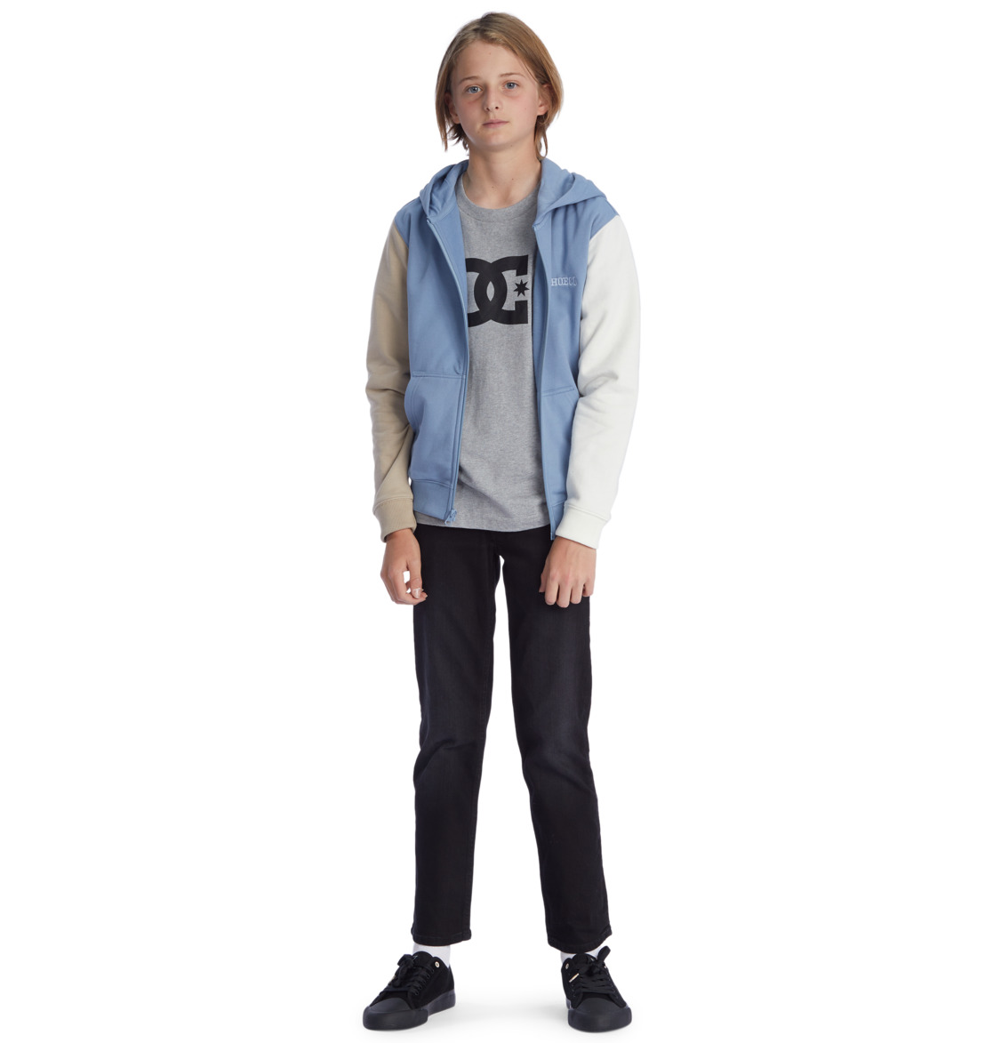 DC Riot Zip-Up Kids' Hoodie Blue | US-7839PQF