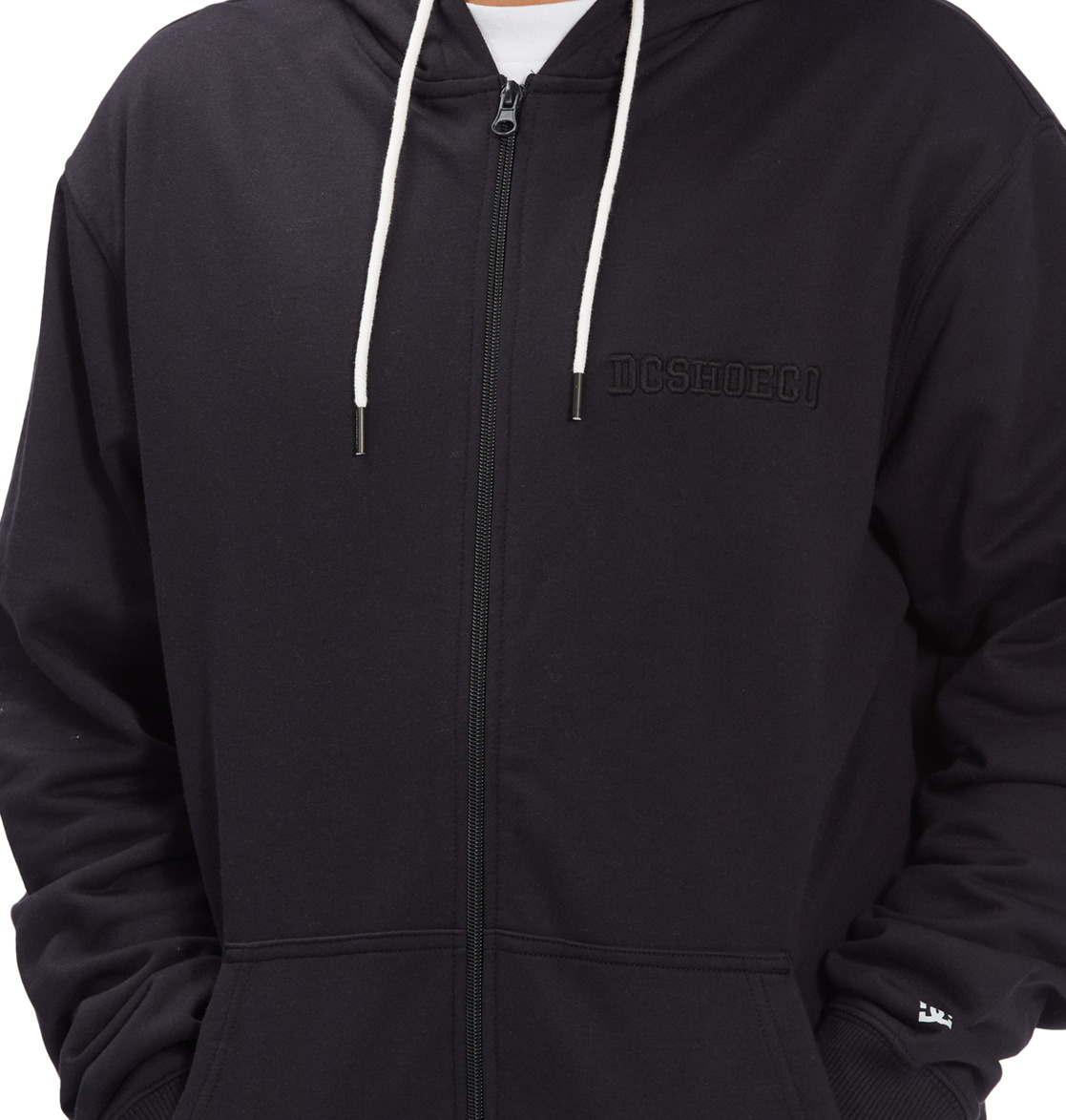 DC Riot Zip-Up Men Hoodie Black | US-0678LFJ