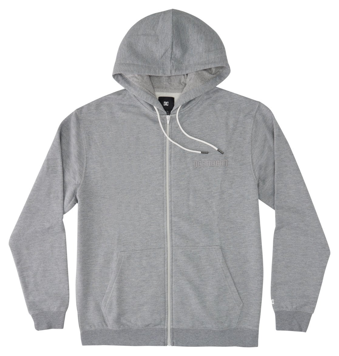 DC Riot Zip-Up Men Hoodie Grey | US-7852VAK