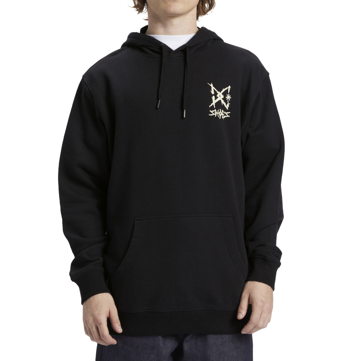 DC Rocker Pullover Men Hoodie Black | US-2609NRQ