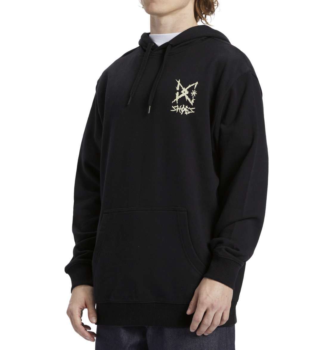 DC Rocker Pullover Men Hoodie Black | US-2609NRQ