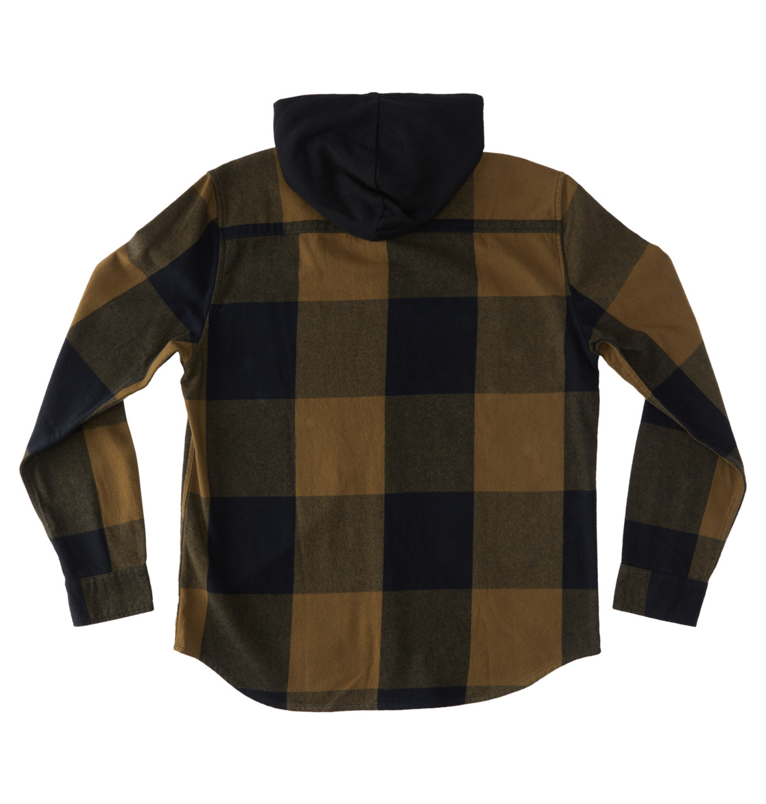 DC Ruckus Hooded Long Sleeve Men Shirts Brown / Black | US-5284QRY