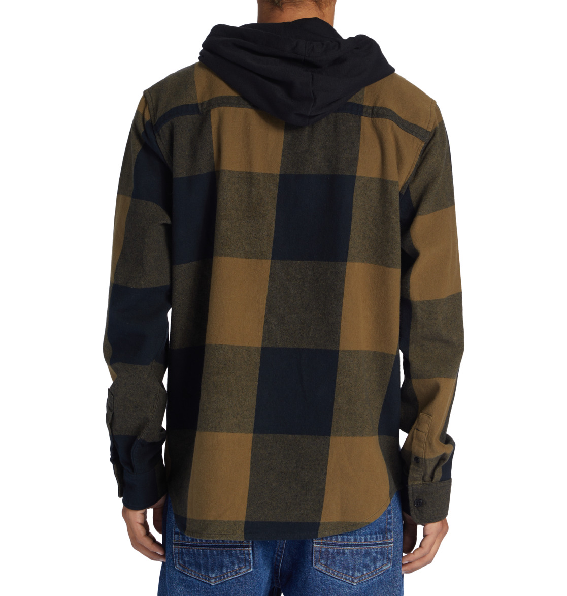 DC Ruckus Hooded Long Sleeve Men Shirts Brown / Black | US-5284QRY