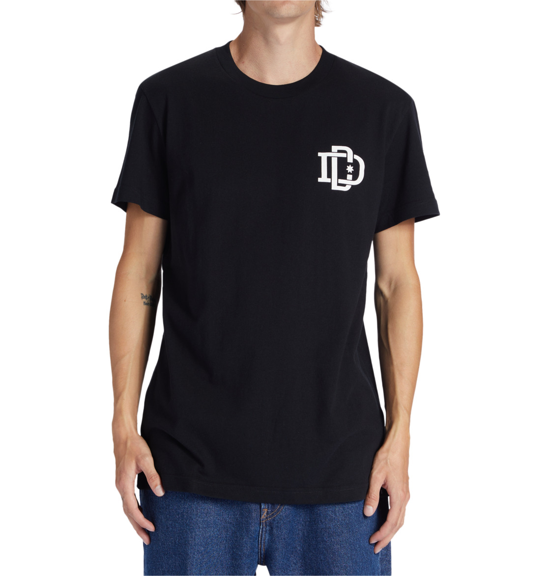 DC Rugby Crest Men T-Shirt Black | US-6537ESF