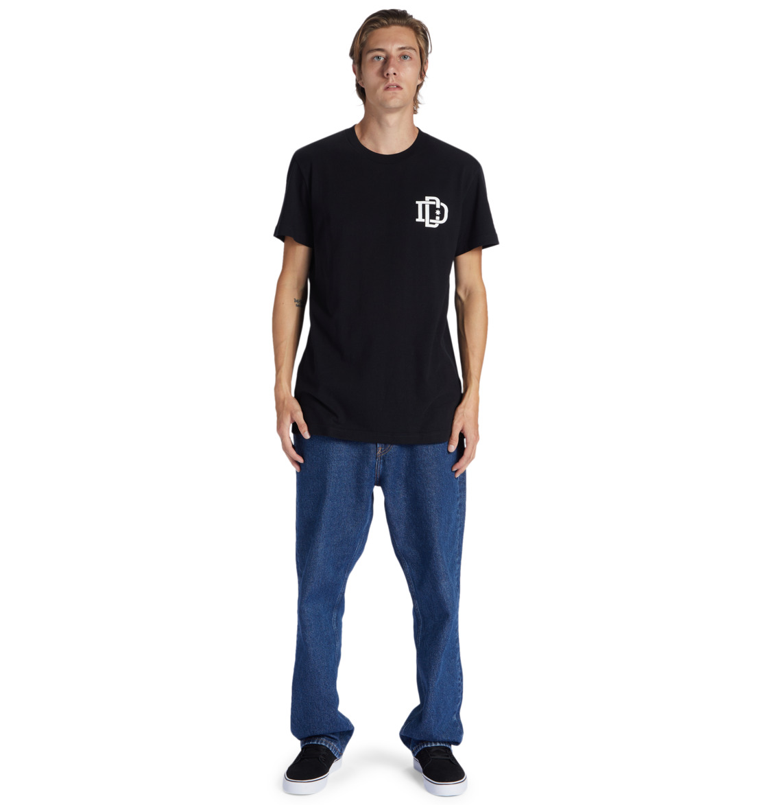 DC Rugby Crest Men T-Shirt Black | US-6537ESF