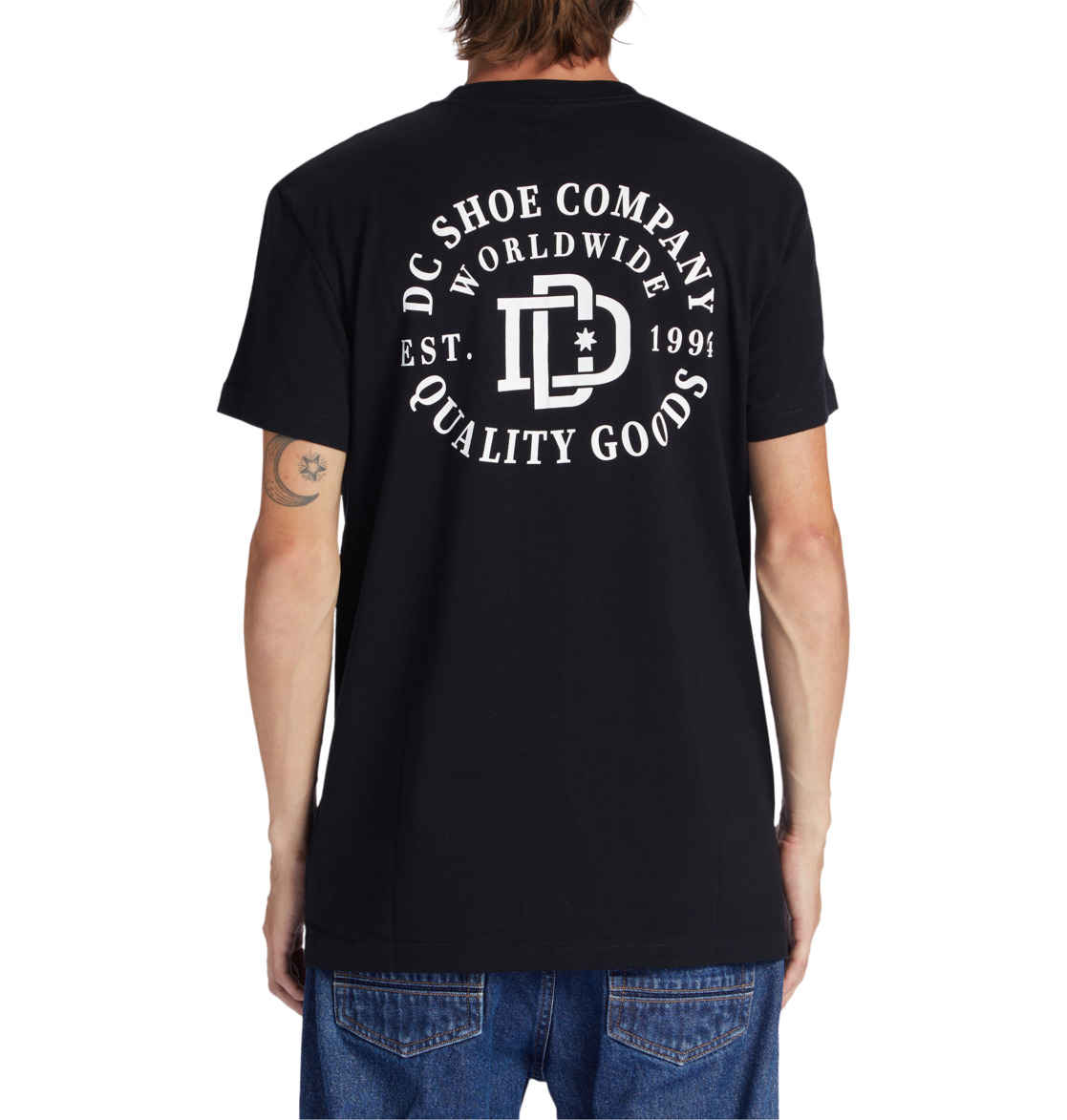 DC Rugby Crest Men T-Shirt Black | US-6537ESF