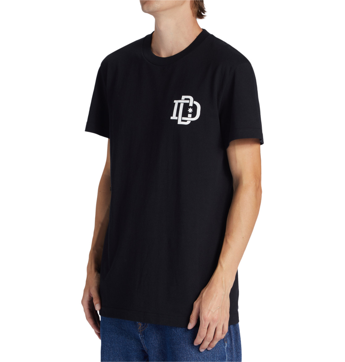 DC Rugby Crest Men T-Shirt Black | US-6537ESF