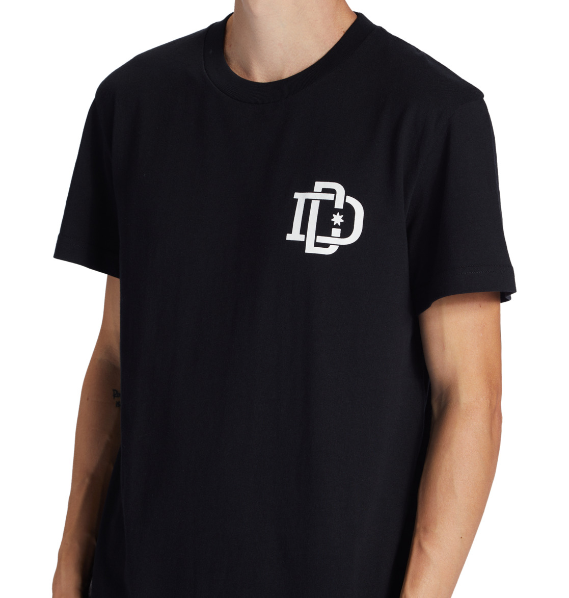 DC Rugby Crest Men T-Shirt Black | US-6537ESF